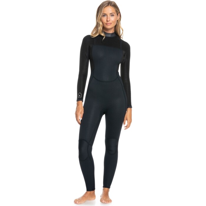 2024 Roxy Mujer Prologue 5/4/3mm Back Zip Neopreno ERJW103168 - Black